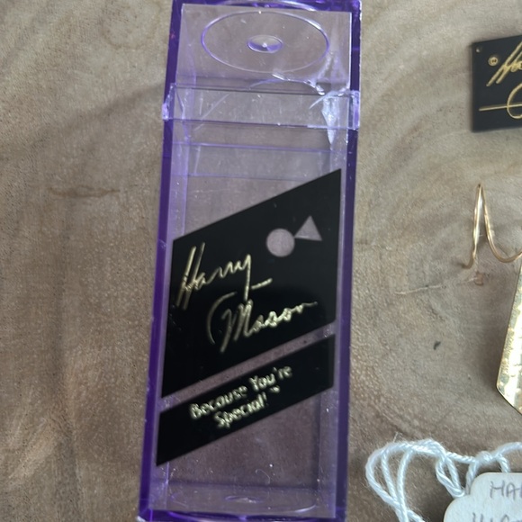 Harry Mason Gold plated drop earrings - Picture 6 of 7